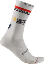 Castelli Rosso Corsa Pro 18 Soudal Quickstep witte sokken