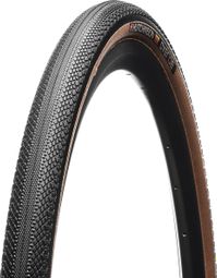Hutchinson Overide 700 mm Tubeless Ready Soft Hardskin Bi-Compound Gravel-Reifen Beige Tan Flanken