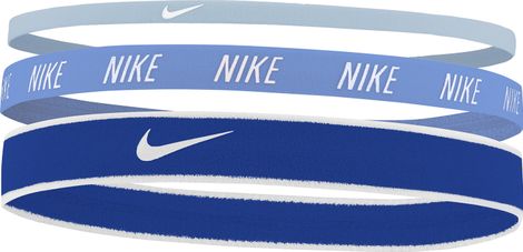 Nike Mixed Width Blue Mini Headbands (x3)