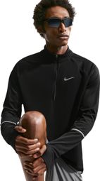 Nike Miler heren-top met halve rits, zwart