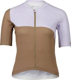 Women's Short Sleeve Jersey Poc Essential Road Print Brown/Purple