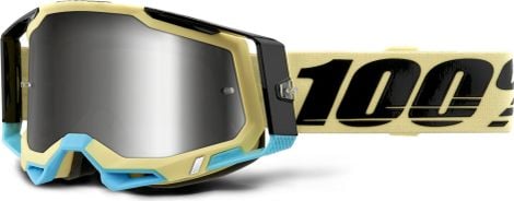 100% RACECRAFT 2 Maske | Brown Airblast | Mirror Argents Brille