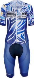 Combinaison Trifonction Ironman x Santini Championnat du Monde Nice 2024 - Bleu/Blanc