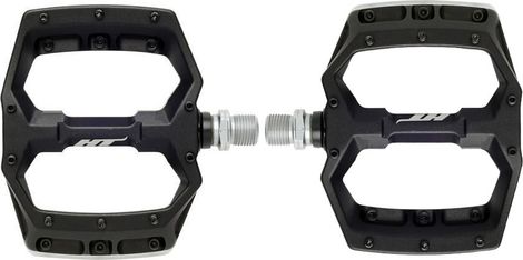 Paar platte pedalen HT Components Spider AF03 Zwart