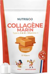 Collagène Marin - Peau et Santé des Articulations - Goût Caramel - 180 grammes