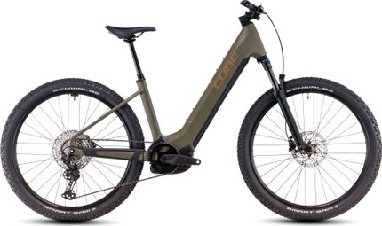 Cube Reaction Hybrid Pro 800 Easy Entry Electric Hardtail MTB Shimano Deore/Deore XT 12S 800 Wh 27.5'' Dusty Olive Green 2025