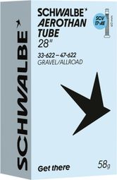 Lichtgewicht binnenband Schwalbe Aerothan Gravel/Allroad met Schwalbe Clik-ventiel SCV17AE 700 mm Presta 40 mm