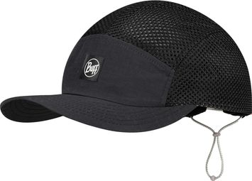 Unisex Buff 5 Panel Air Cap Black