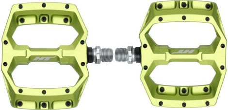 Paar platte pedalen HT Components Spider AF03 Groen