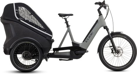 Cube trike family hybrid 750 bicicleta eléctrica de carga de tres ruedas enviolo cargo 750 wh 24/20'' gris pantano 2023