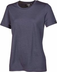 T-shirt Ivanhoe votre Cilla Bleu acier pour femme-100% laine mérinos-Bleu