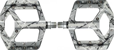 Paar platte pedalen HT Components Supreme ANS10 Camo Grijs
