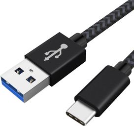 Sunslice Câble USB-A vers USB-C 20 cm 18W Noir