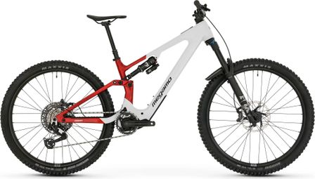 Megamo Reason AL 05 Full-Suspension Electric Mountain Bike, SRAM 12V, 800 Wh, DJI 150 Nm, 29-inch, White/Red, 2027