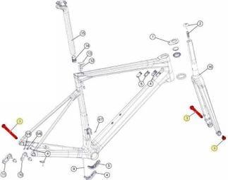 Paire d'Axes Traversants BMC Thru Axle Kit #1 pour BMC Teammachine / Timemachine / Alpenchallenge