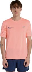 New Balance NYC Marathon Athletics Roze Heren Jersey met korte mouwen