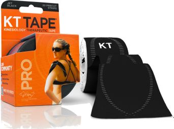 KT TAPE Cinta precortada en rollo PRO Black 20 cintas