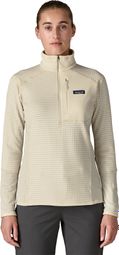 Patagonia R1 1/2 Zip fleece voor dames, wit