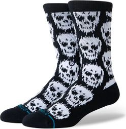 Chaussettes Stance Static Skull Crew Noir/Blanc