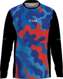 Maillot Manches Longues MTB Enduro Camo Bleu