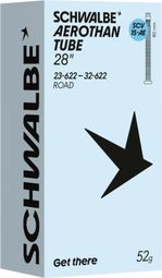 Lichtgewicht binnenband Schwalbe Aerothan Road met Schwalbe Clik-ventiel SCV15AE, 700 mm, Presta, 80 mm