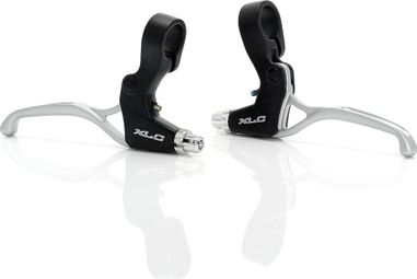 Pair of XLC BL-V02 Mechanical Disc Brake Levers Black Silver