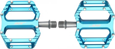 Paar flache Pedale HT Components AR09 Königsblau