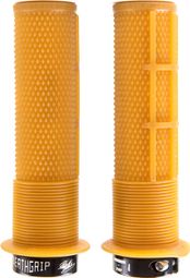Paire de Grips DMR DeathGrip Avec Flanges Orange Gum