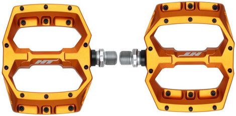 Paar platte pedalen HT Components Spider AF03 Oranje