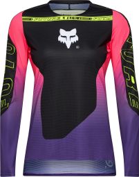 Fox Flexair Elevated Langarm Trikot Schwarz/Violett Frauen