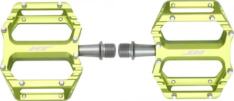 Paar platte pedalen HT Components AR09 Groen