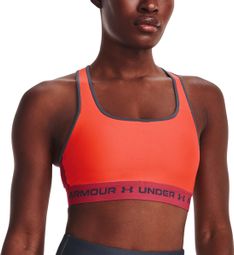 Under Armour Crossback Mid Orange / Blue Damesbeha