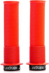 Paire de Grips DMR DeathGrip Avec Flanges Rouge