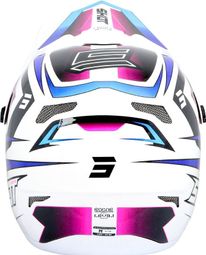Casque Integral Shot Rogue Level Blanc/Bleu Pearly — vue 2