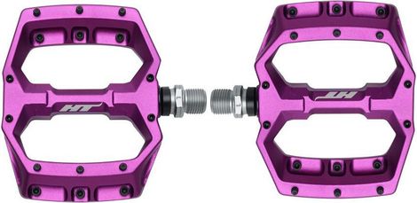 Paar platte pedalen HT Components Spider AF03 Paars