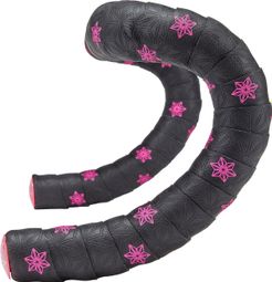 Ruban de Cintre Supacaz Super Sticky Kush Galaxy Noir/Rose avec Bouchons