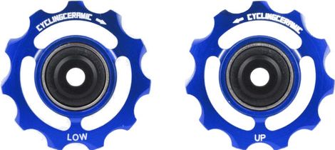 Paire de Galets CyclingCeramic pour Shimano 105 7150 Di2 12V Bleu