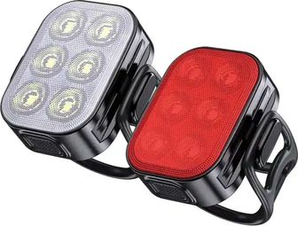 Kit d'éclairage LED pour vélo 200/50 Lumen Feu avant et feu arrière vélo