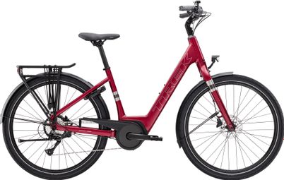 Trek Verve+ 1 Lowstep elektrische stadsfiets, 400 Wh, Shimano Acera 8-versnellingen, rood, geschikt voor lichaamslengte 165/175 cm - Gereviseerd product