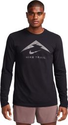 Nike Langarm Trikot Dri-Fit Trail Schwarz Herren