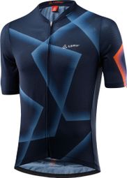 Maillot de vélo Loeffler à manches courtes FZ Penta Bleu Foncé-Bleu