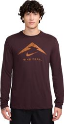 Camiseta de manga larga Nike Dri-Fit Trail Roja, Hombre