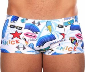 Maillot de Bain Mako Shorty Venice beach Blanc / Multicolore