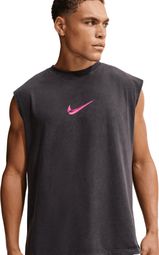 Camiseta sin mangas Nike Easy Work negra/rosa para hombre