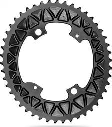 AbsoluteBlack Premium Oval Sub-Compact 110/4 BCD Chainring For Shimano 12 S Cranks Black