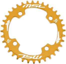 MSC Kettingring CNC Alu 7075 4 bouten 104mm Smal/Wijd Goud