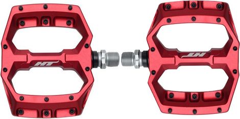 Paar platte pedalen HT Components Spider AF03 Rood