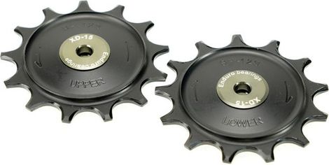 Enduro Bearings jockey wheel 13 teeth for Shimano XT/XTR/GRX 12 speed derailleur Black