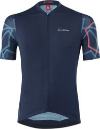Maillot de vélo Loeffler à manches courtes FZ Penta Bleu Foncé-Bleu