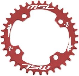 MSC Plateau CNC Alu 7075 Narrow Wide 4 branches 104mm Rouge